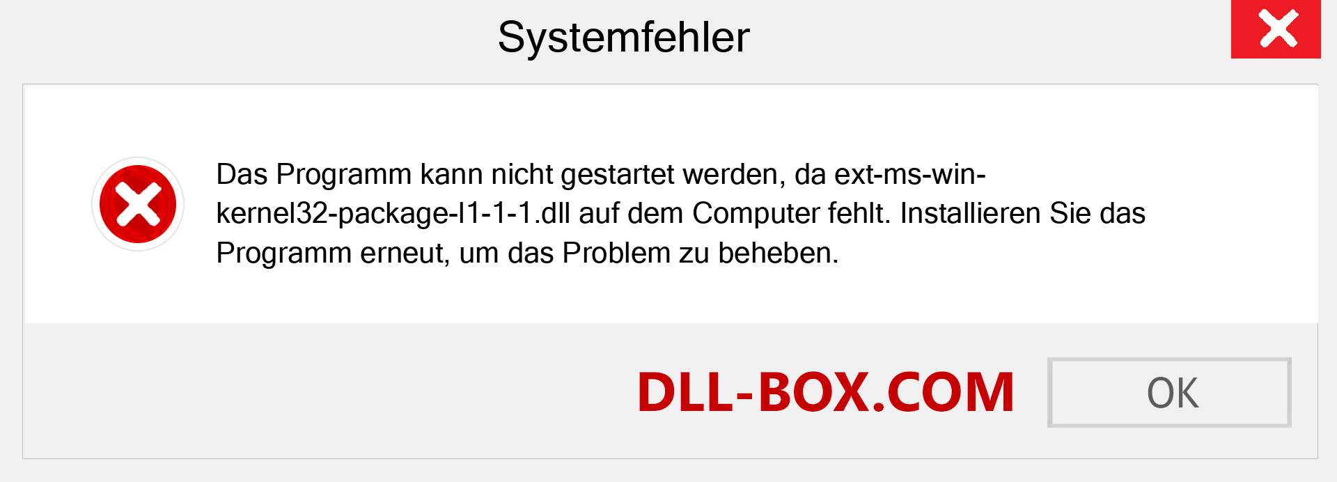 ext-ms-win-kernel32-package-l1-1-1.dll-Datei fehlt?. Download für Windows 7, 8, 10 - Fix ext-ms-win-kernel32-package-l1-1-1 dll Missing Error unter Windows, Fotos, Bildern